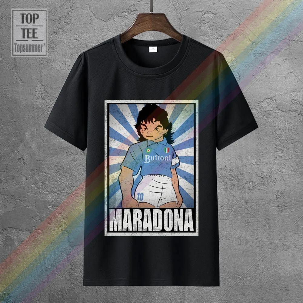 

T Shirt Footballer Vintage Maradona Napoli Legend Parodie Holly Et Benji Grunge Cool Casual Pride T Shirt Men Unisex Fashion