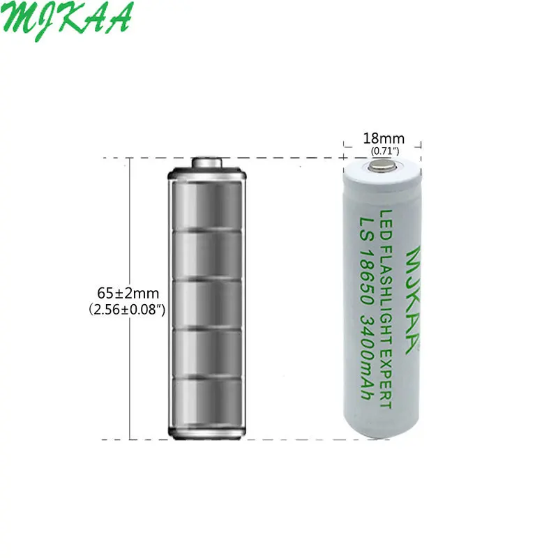 18650 Li ion 3 7 V 3400mAh белые аккумуляторные батареи для фонарика Handlamp|Перезаряжаемые