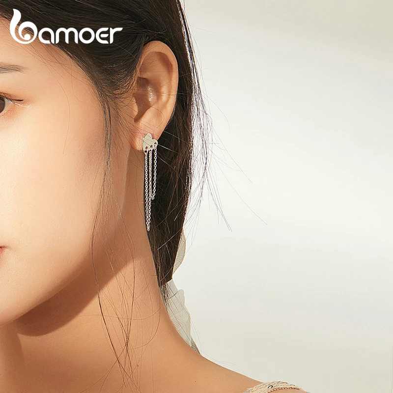 Серьги подвески женские серебряные гипоаллергенные с