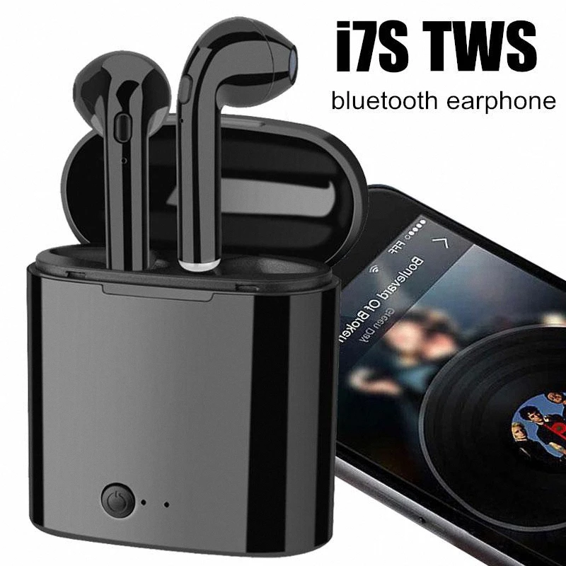 TWS True Blue Earbud стерео беспроводные наушники tws i7 MIC спортивные синие | Электроника