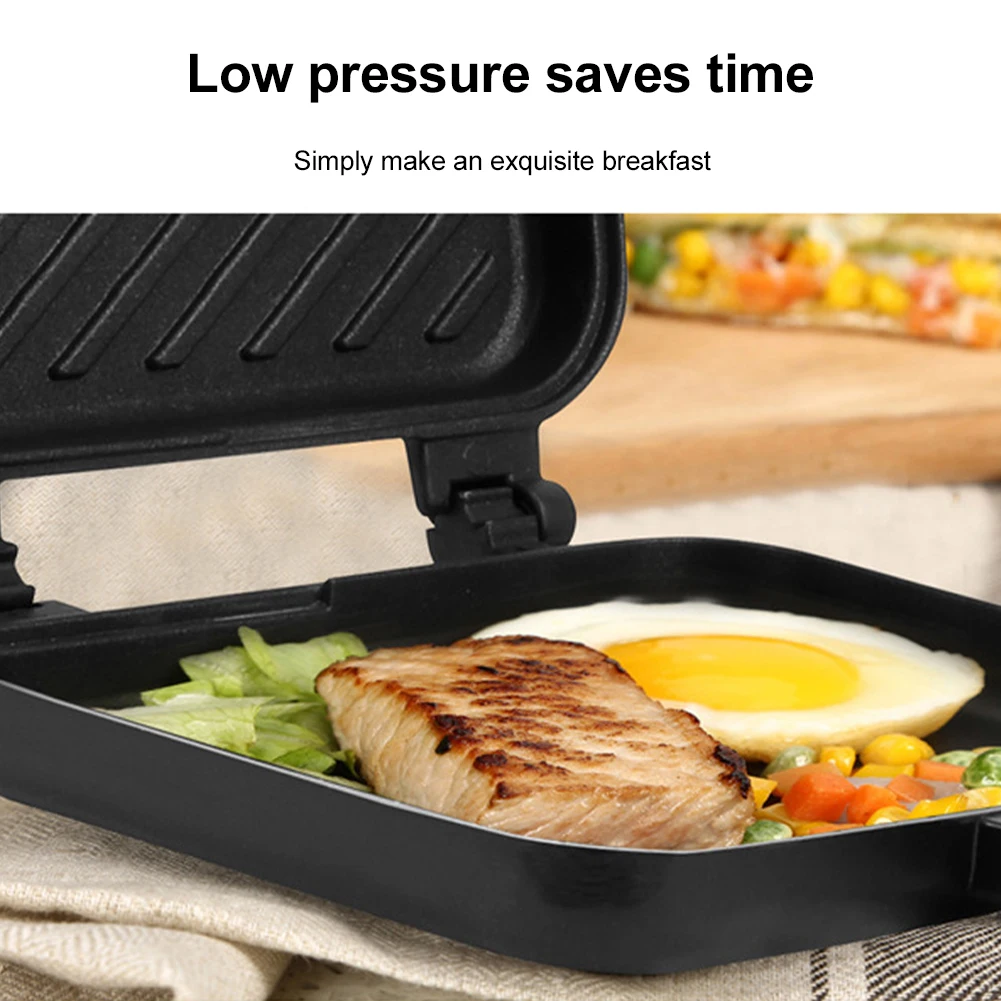 

Gas Non-Stick Sandwich Maker Iron Bread Toast Breakfast Machine Waffle Pancake Baking Barbecue Oven Mold Grill Frying Pan