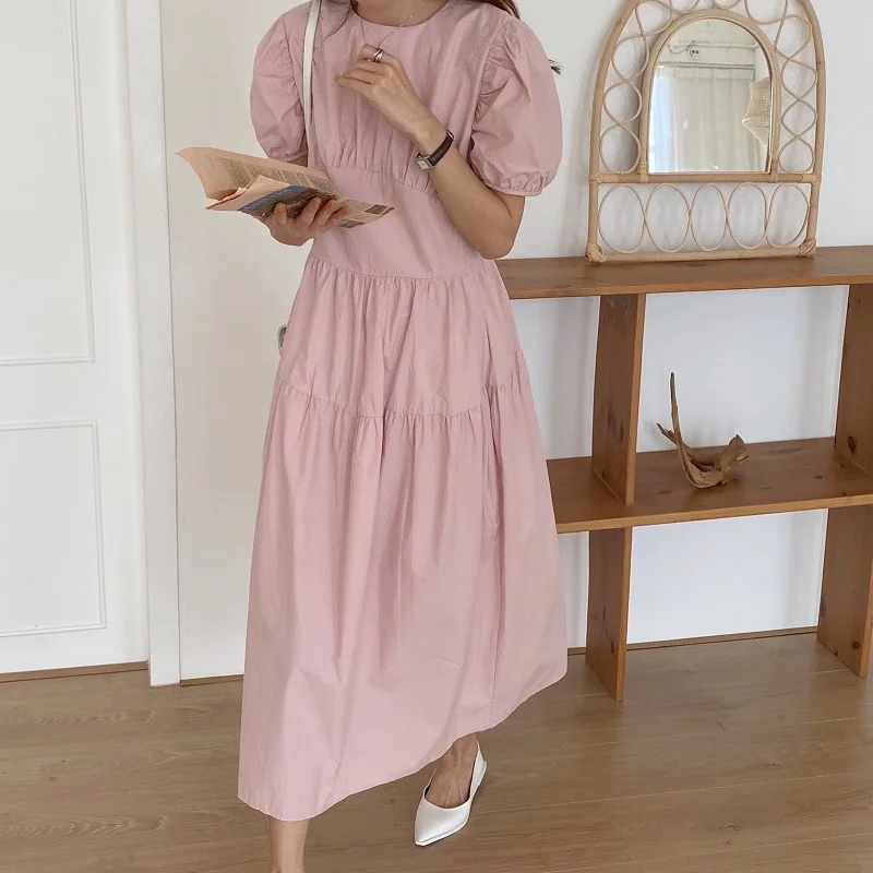 

Dresses for Women Summer Puff Sleeve Vintage Harajuku Dress Vestido De Mujer Korean Fashion Clothing 2021 Robe