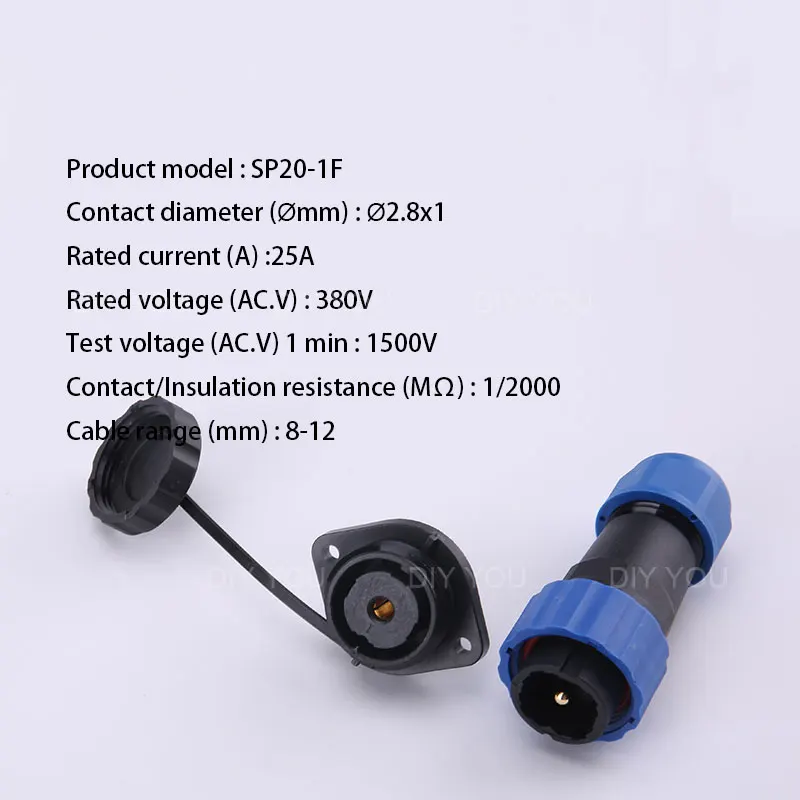 SP20 IP68 Фланцевый Тип авиационный штекер водонепроницаемый разъем 1/2/3/4/5/6/7/9/10/12/14Pin