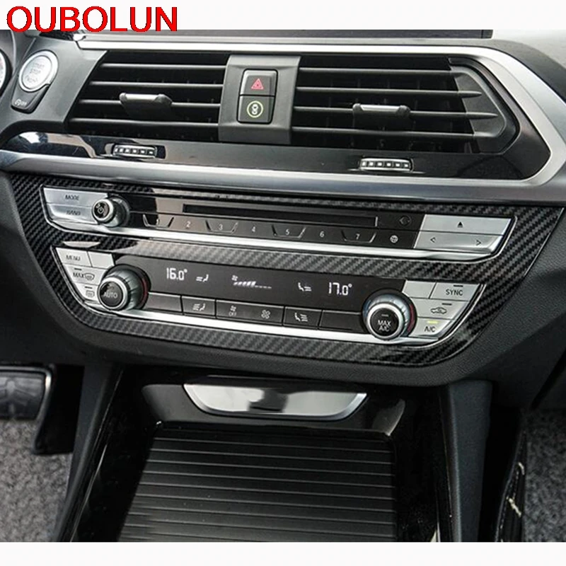 OUBOLUN для BMW X3 G01 2018 2019 центр кондиционер кнопка управления CD Панель рамка Sitck крышка