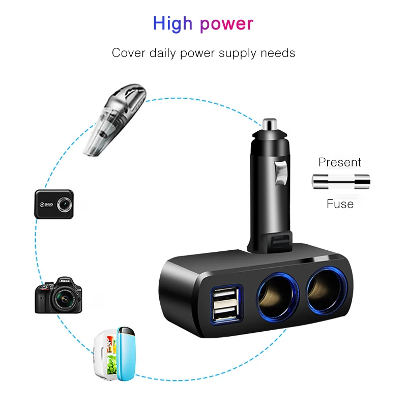 Новое поступление 12-24 в универсальный автомобильный прикуриватель двойной USB зарядное устройство адаптер питания 2.1A/1.0A 80 Вт разветвитель зарядное устройство