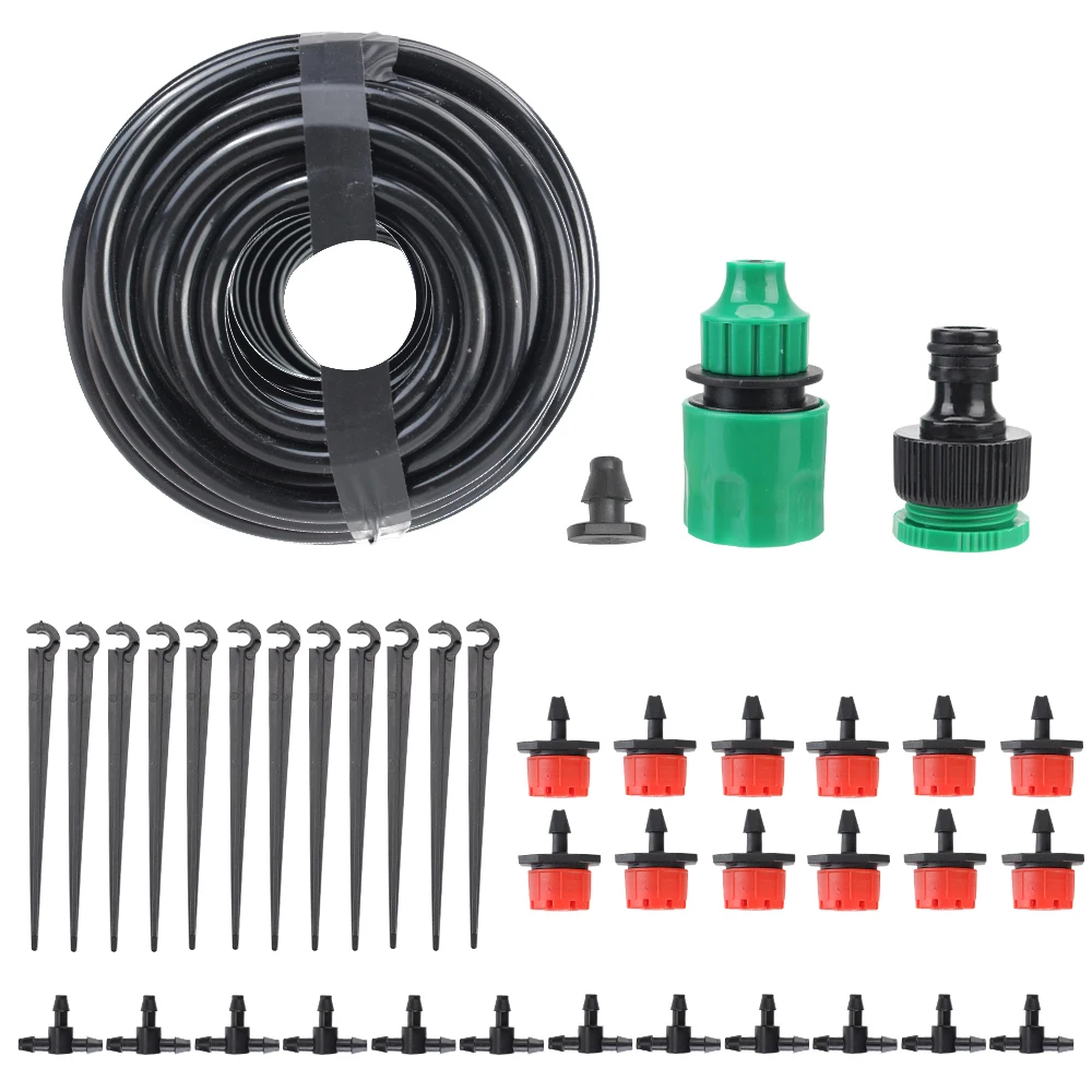 

10M-20M Automatic Watering Micro Drip Irrigation System with DIY Adjustable Drippers Garden Hose Misting Watering Kits