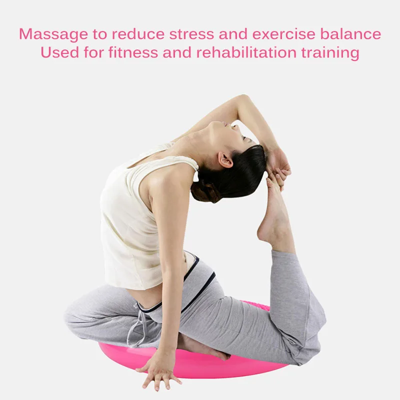 

33cm Durable Inflatable Yoga Massage Ball Pad Universal Sports Gym Fitness Yoga Wobble Stability Balance Disc Cushion Free Pump