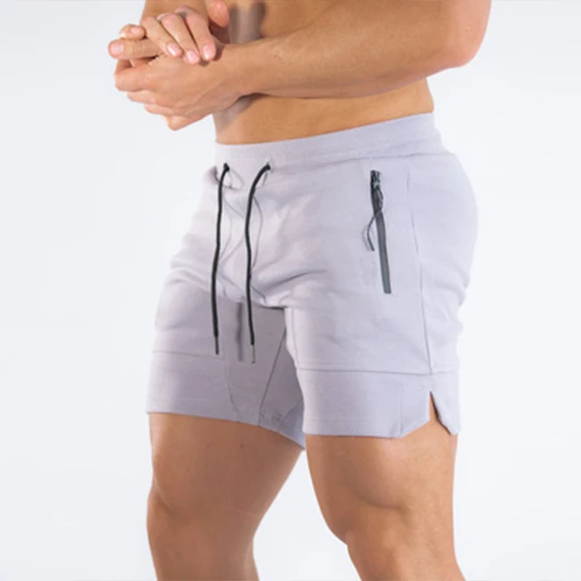 SIPERLARI Men's Zip pocket Fitness Gyms Shorts Mens Summer Running Short Pants Male Jogger Workout Beach sport shorts 2021 New 1