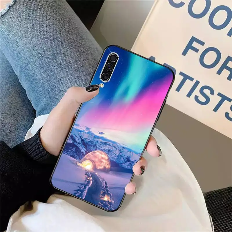 

aurora natural wonder lanscape Phone Case For Samsung galaxy S 9 10 20 A 10 21 30 31 40 50 51 71 s note 20 j 4 2018 plus