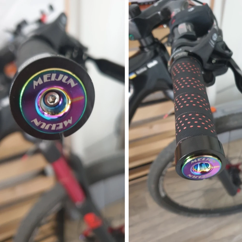 

1 Pair Bicycle Grip Handlebar End Cap Aluminium Alloy Lock MTB Mountain Handle Bar Grips End Plugs for Bike Handlebar Accessory