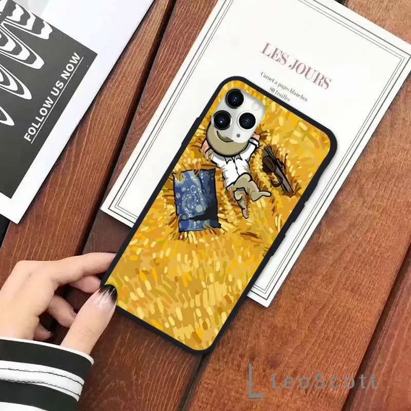 

Van Gogh's cartoon art photos Phone Case for iPhone 11 12 pro XS MAX 8 7 6 6S Plus X 5S SE 2020 XR Soft silicone