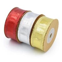 5mlot 25mm glitter stain ribbons for wedding party decor supplies diy bow bouquet gifts wrapping lace ribbon
