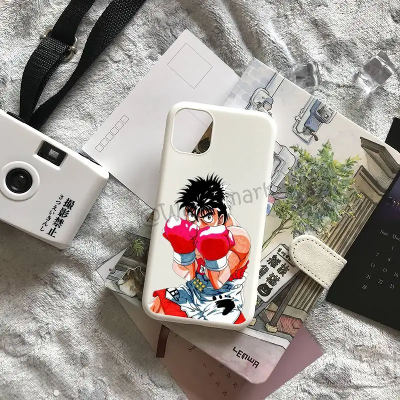 Чехол для телефона с аниме-мангой Hajime No Ippo IPhone 13 12 11 Pro Max Mini Xs X Xr 6 6s 7 8 Plus Белый ярких