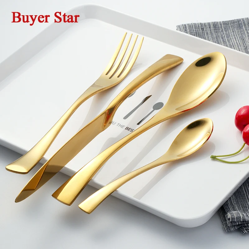 4 шт./компл. KAYA Golden top guality 18/8(304) черный нож для стейка из нержавеющей стали вилка