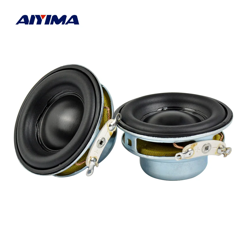 

AIYIMA 2Pcs Mini Portable Speakers 40MM 4 Ohm 5W Full Range Speaker Rubber Side NdFeB Magnetic Loudspeaker Sound Home Theater