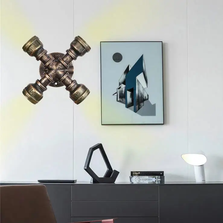 Американский стиль ретро Ностальгический настенный светильник креативный