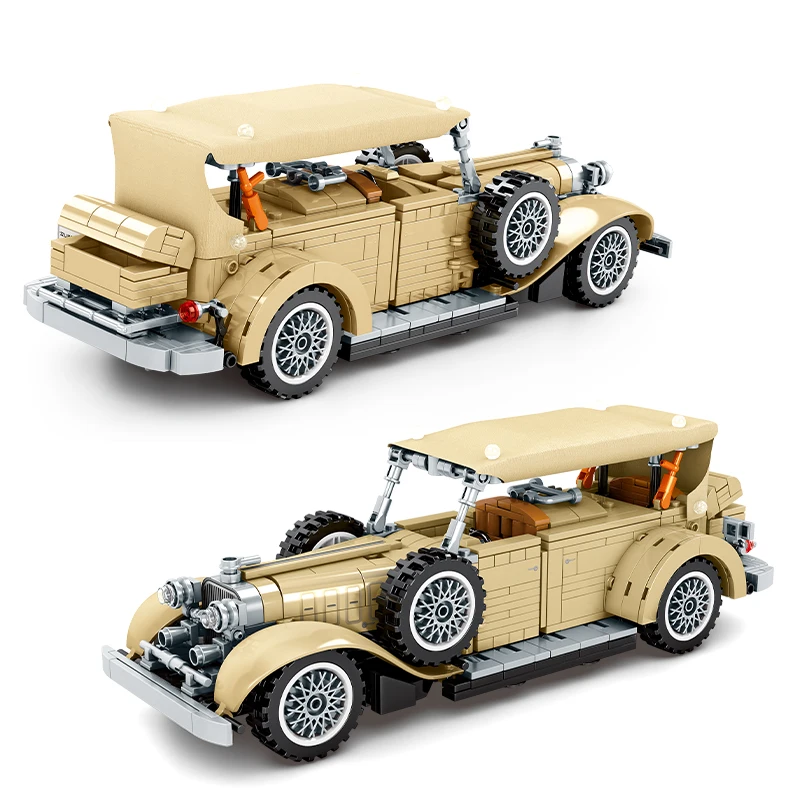 

SEMBO City Retro KB-V12 Convertible Classic Cars Pull Back Technical Model Building Blocks Sports Vehicle Bricks Toys For Boys