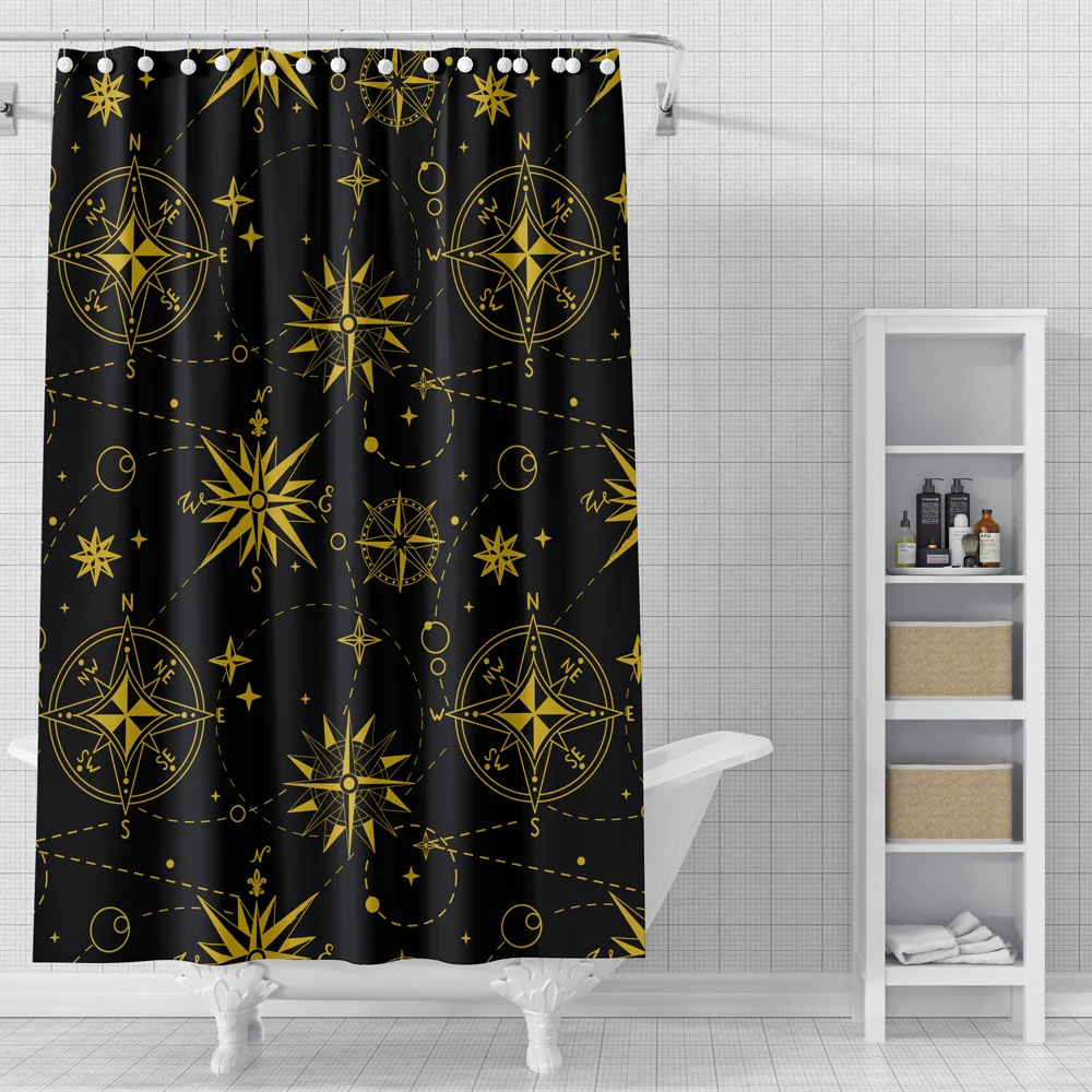 Стикеры морской тематики занавеска для ванной водонепроницаемая душа штора из