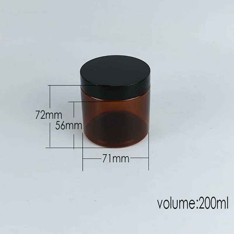 

200ml Amber Brown Cosmetic Face Cream Bottles Lip Balm Sample Container Jar Pot Makeup Store Vials