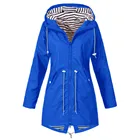 Женская однотонная дождевая куртка Home  Nest, Женская водонепроницаемая ветрозащитная верхняя одежда, Свободное пальто с капюшоном, осенне-зимние куртки, пальто