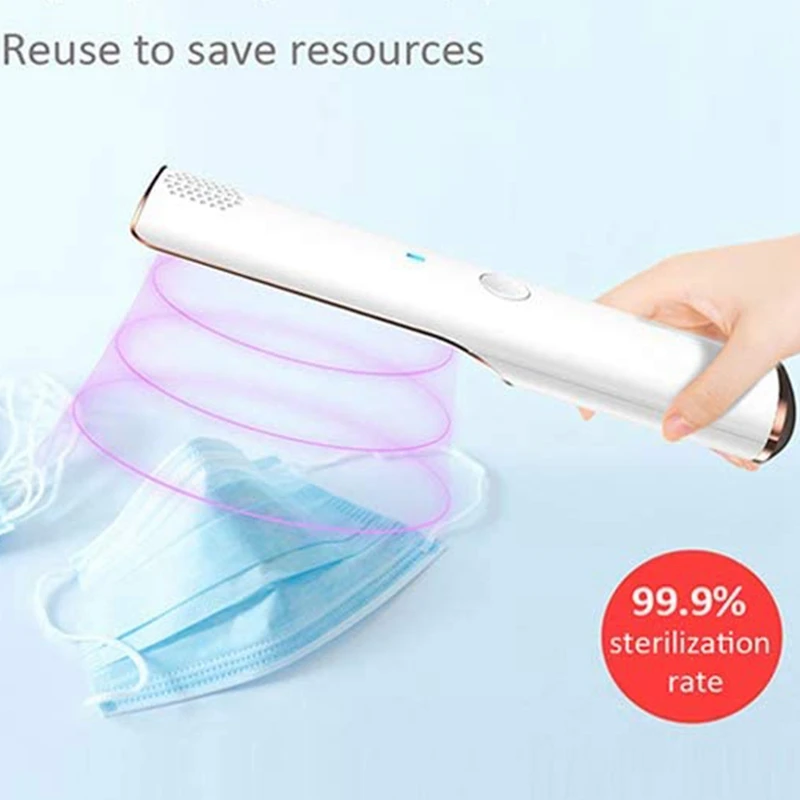 

UV Light Sterilizer, Portable Handheld UV-C Disinfection Lamp for Home School Restaurant Company USB Charging