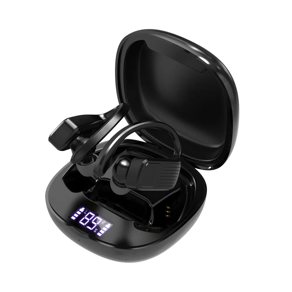

TWS спортивные Bluetooth-наушники V5.0, беспроводные наушники T11 с ушным крючком, музыкальная гарнитура IPX5, водонепроницаемые наушники с микрофоном