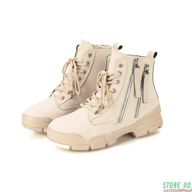 Осенние Замшевые женские Ботинки Martin дышащая женская обувь с высоким берцем