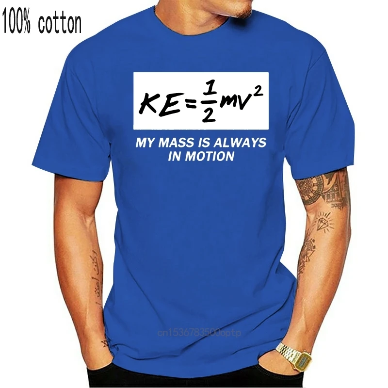 Kinetic Energy Mass In Motion T-Shirt Building Graphic Quirky Novelty Tshirt For Men Cotton Simple Create Gents Sunlight | Женская