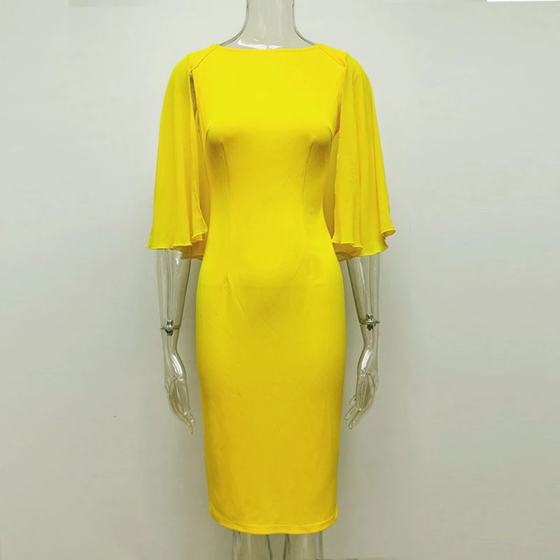 

Sexy Summer Dress Women Ruffled Sleeves Fashion Casual Beach Dress Party Dress