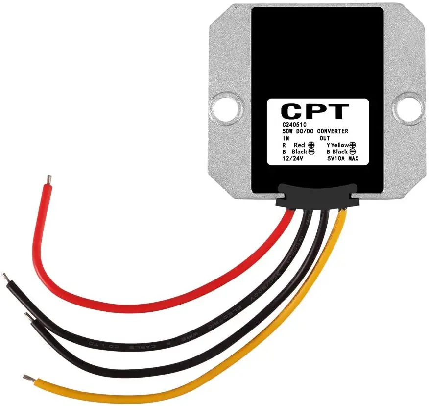 Waterproof DC-DC Voltage Converter Regulator DC 12V 24V Step-Down to 5V 10A 50W Power Supply Regulator Buck Transformer