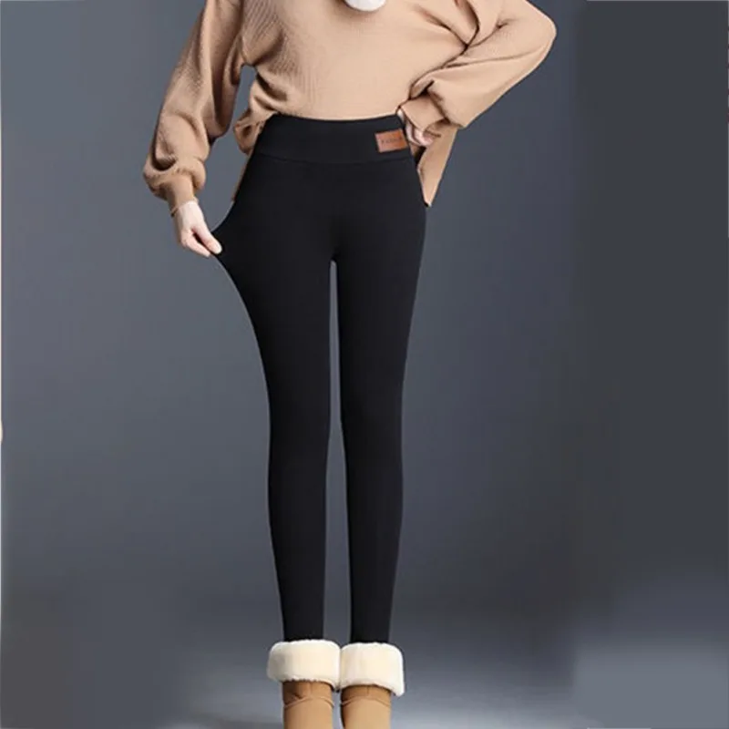 Зимние женские леггинсы новые длинные секции плюс бархатные теплые утолщенные