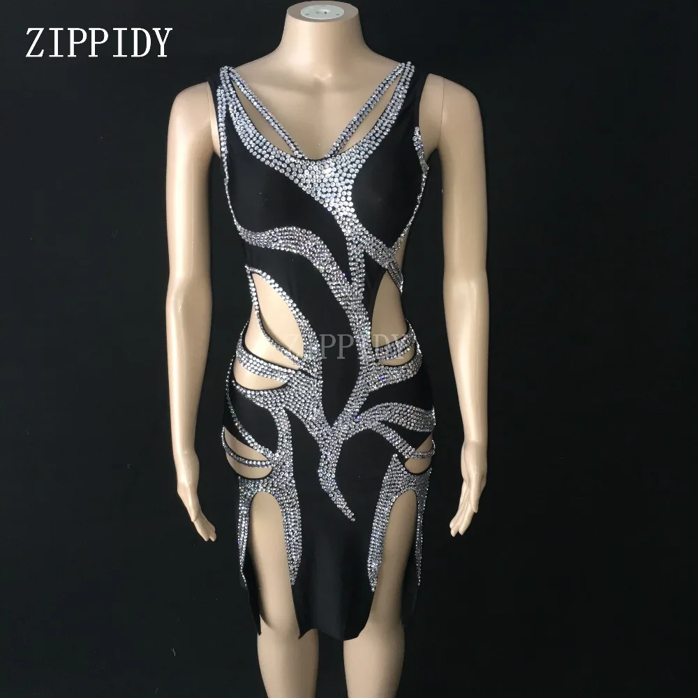Платье стразы серебристое для латиноамериканских танцев черное ажурное платье