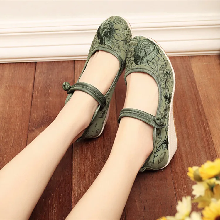 Женские парусиновые туфли с вышивкой в китайском стиле старого Пекина ханьфу для