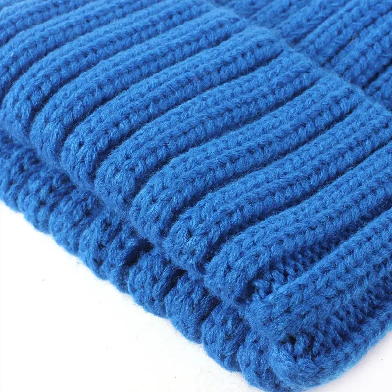 Hot Sale Knitted Womens 14 Colors Faux Fur Ball Beanie Ski Hat Detachable Ladies Winter Unisex Wild Hipster Ball Knit Hat 10PC