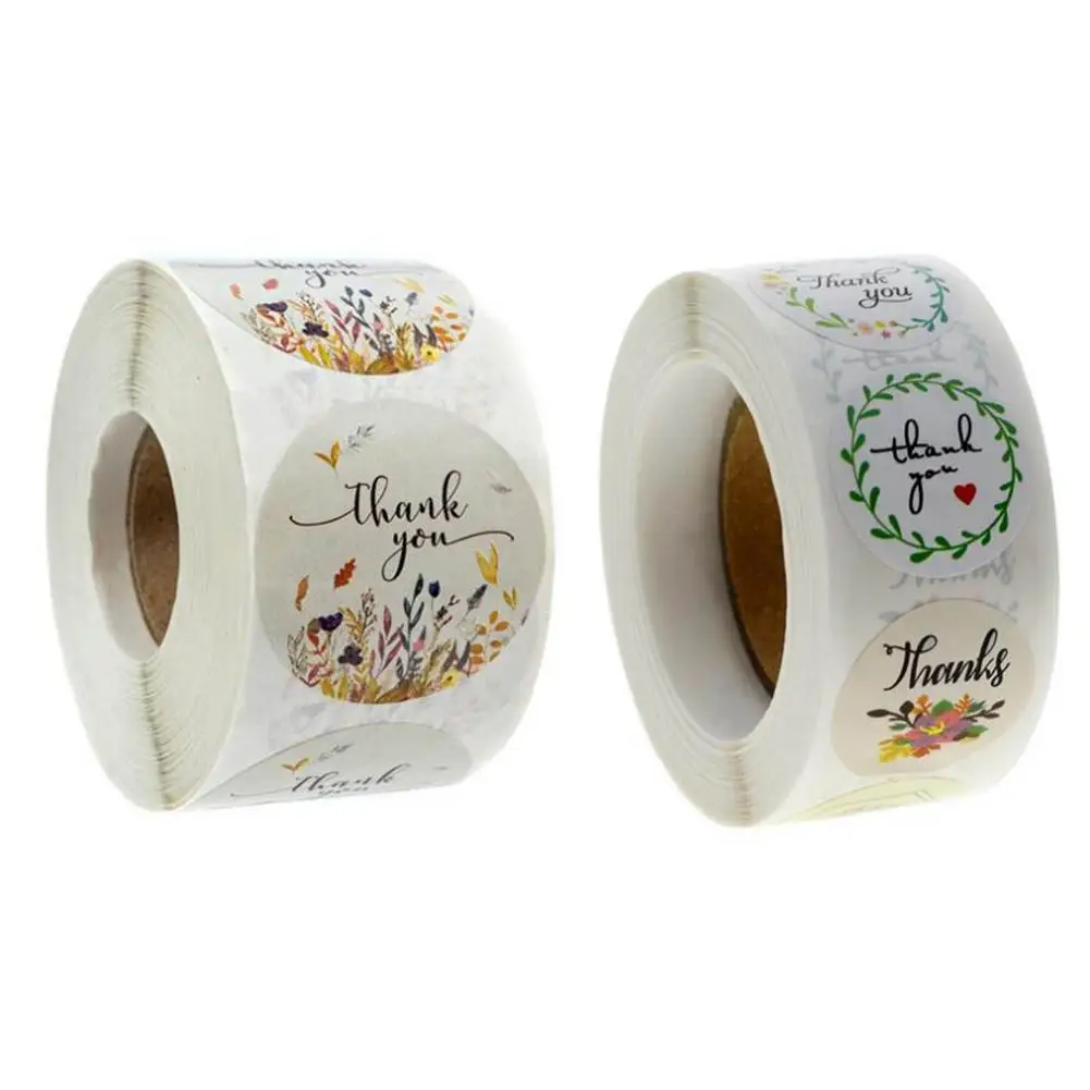 

500 шт., наклейки с надписью «Thank You»