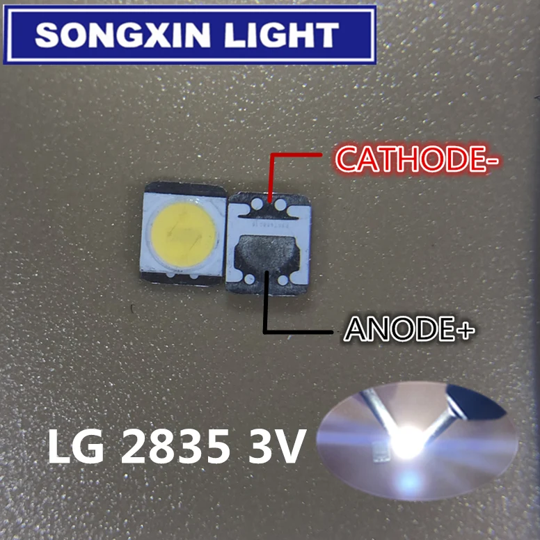 500 шт. для LG 3 В Высокая мощность 2835 SMD LED s диодный телевизор сверхъяркий Diodo