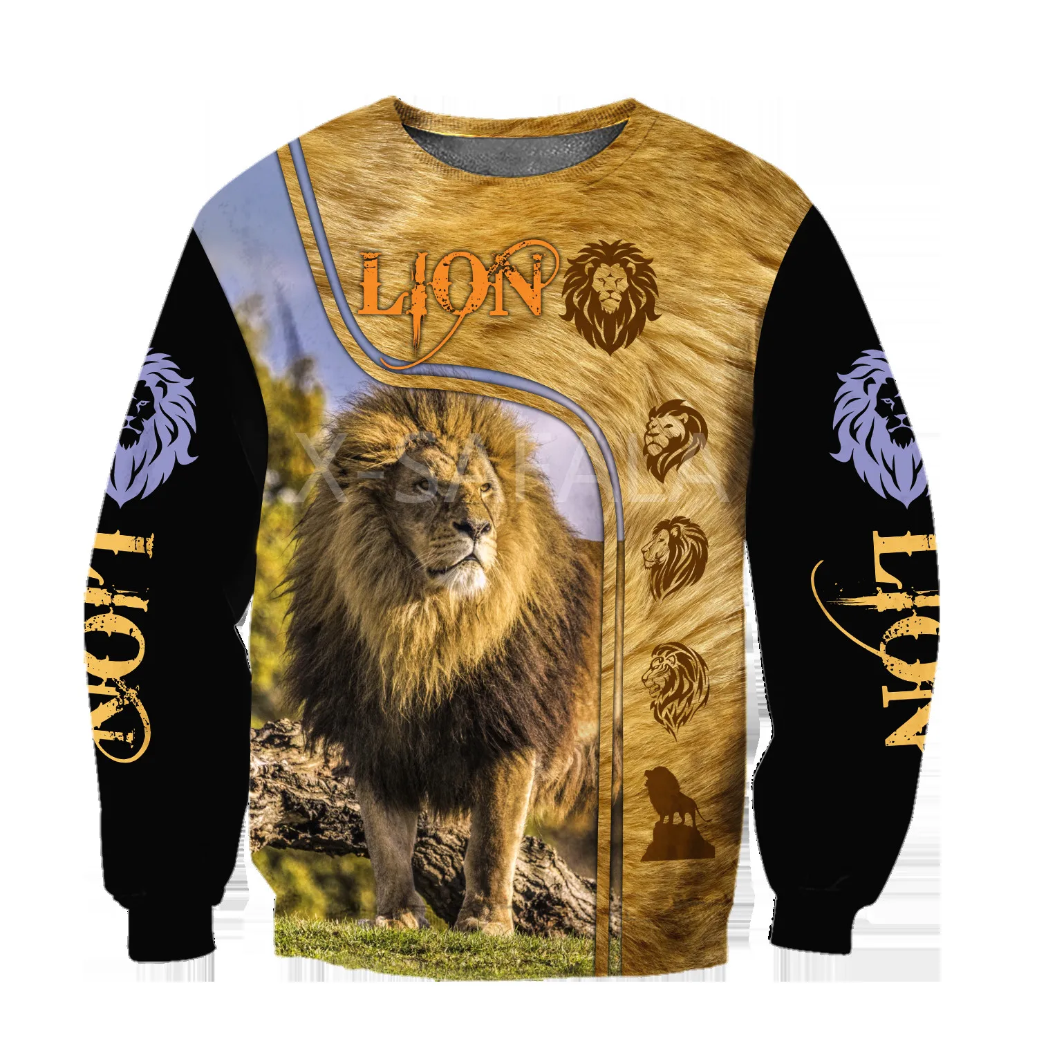 

Lion in Wildlife Animal 3D All Print Size XS-7XL Hoodie Man Women Harajuku Outwear Zipper Pullover Sweatshirt Casual Unisex