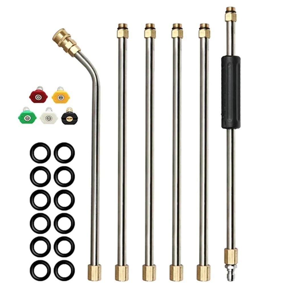 

4000 Psi Pressure Washer Extension Wand Set,7.5Ft Replacement Lance, 1/4 Quick Connect, 30° Curved Rod Extension Attachment