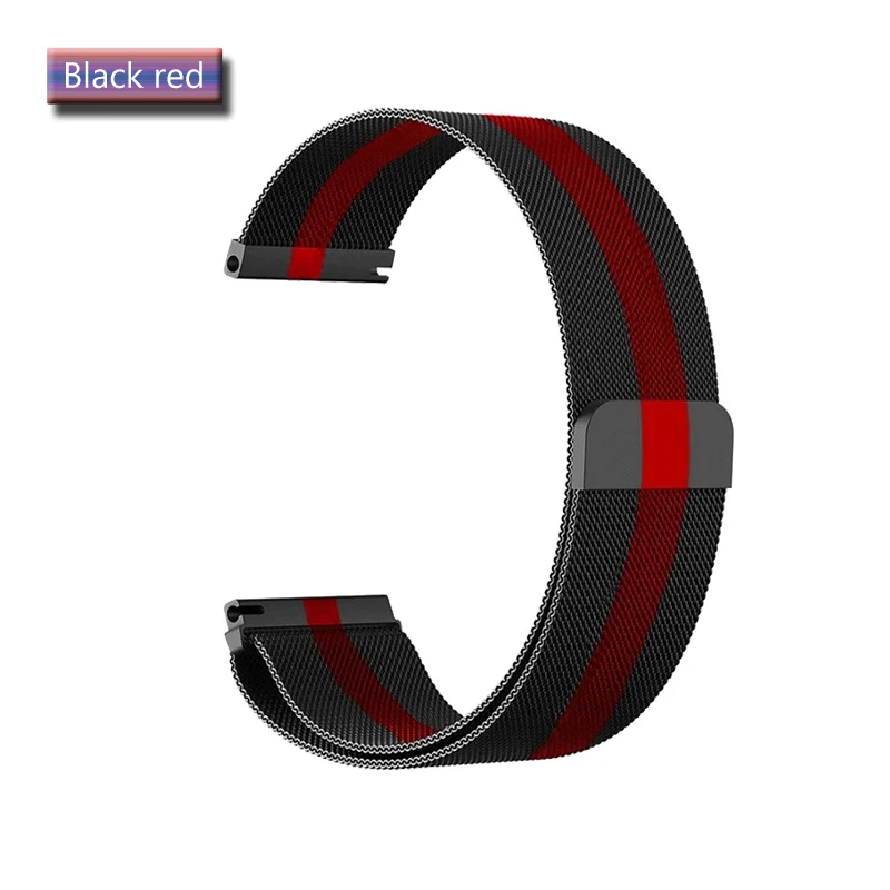 magnetic black-red Металлический Ремешок Для huawei watch gt 2 Ремешок Браслет для huawei honor магический ремешок из нержавеющей стали браслет часы GT ремень - Цвет: magnetic black-red