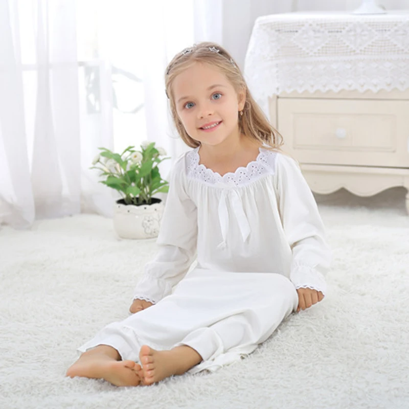 Nightgowns 2-10Y Princess Pajamas Tracksuit Princess Dress New Summer Fashion Dress Soft Wear Daily Long Drsses Toddler
