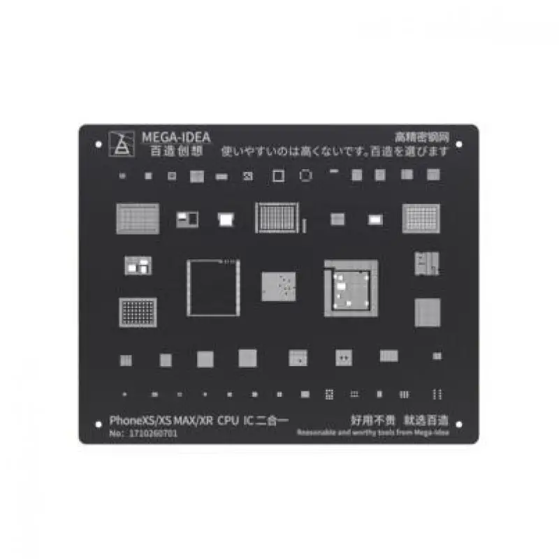 Мега-идея для iPhone 5/6/6P/6S/7/8/8P/X/XS Max/XR/11/11 pro Max BGA трафарет CPU ОЗУ ПИТАНИЕ wifi IC Reball