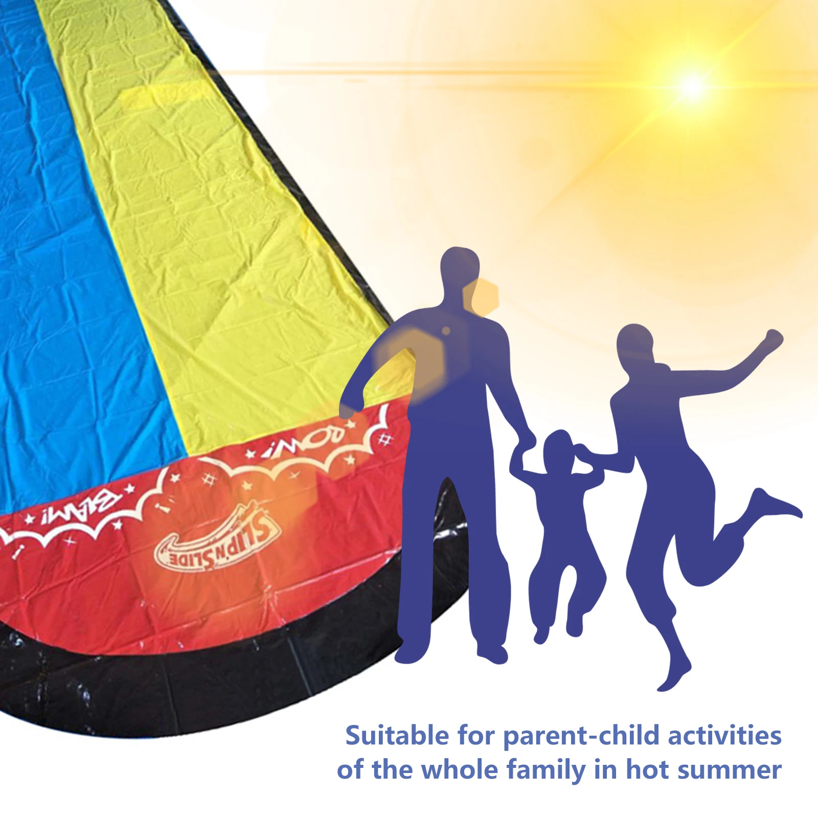 

Water Slides, Summer Lawn Grass Water Games Toys Water Filled Spraying Splash Mat Slip and Slides for Kids Backyard