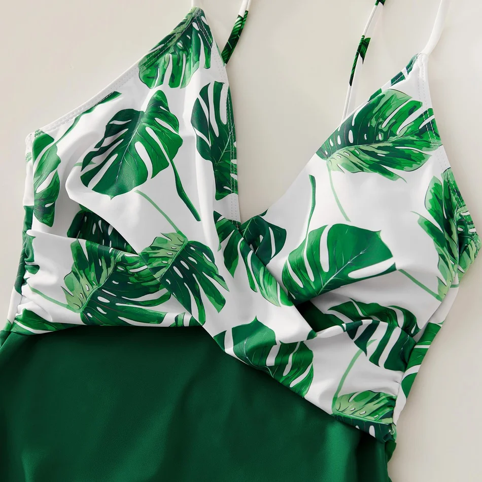 Женский слитный купальник для девочек и мальчиков одежда купания всей семьи