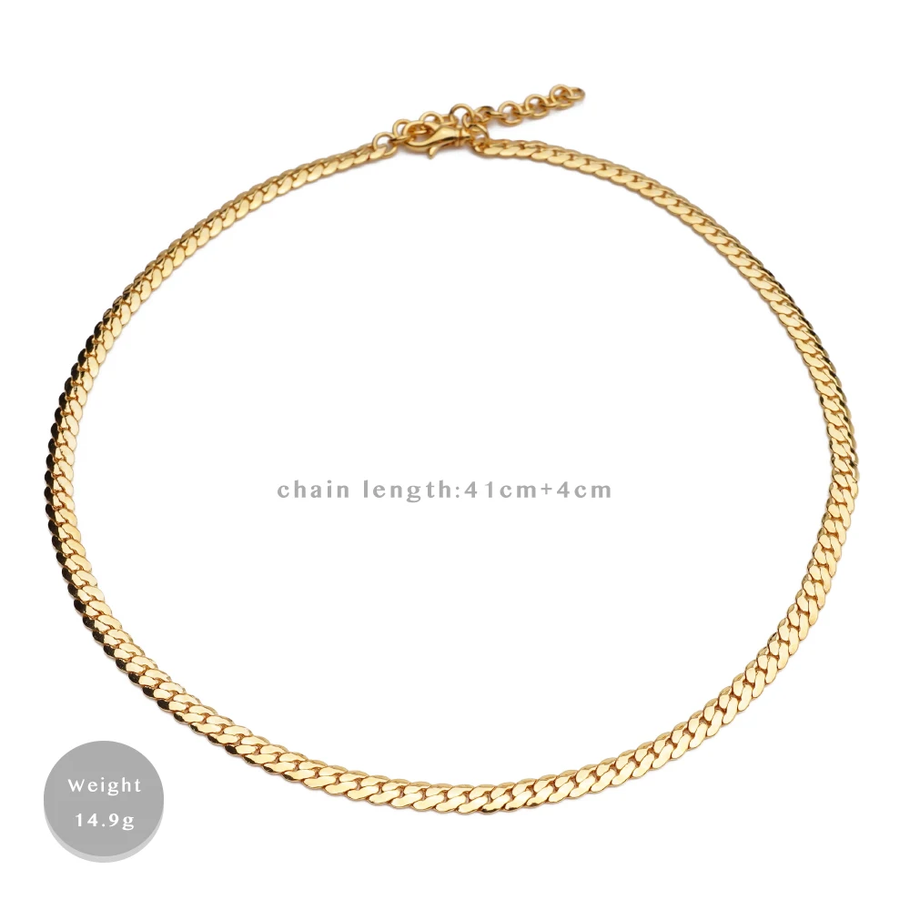 

2 colors simple daily look trendy necklace for women Naked chain