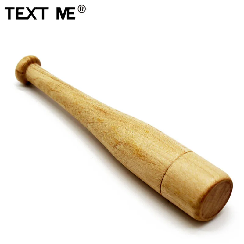 Usb флеш накопитель TEXT ME Wooden 64 ГБ 4 8 16 32 maple baseball bat usb2.0|USB флэш-накопители| |