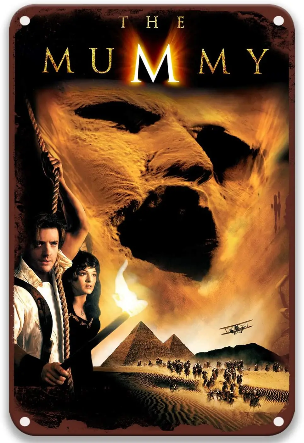 

The Mummy (1999) Movie Tin Signs Vintage Movies Vintage Style for Coffee & Bar Custom Home Decoration Living Room