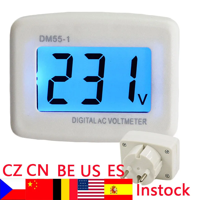 Штекер цифрового соединения в измерителе напряжения DM55 1 110 220 В штепсельная вилка