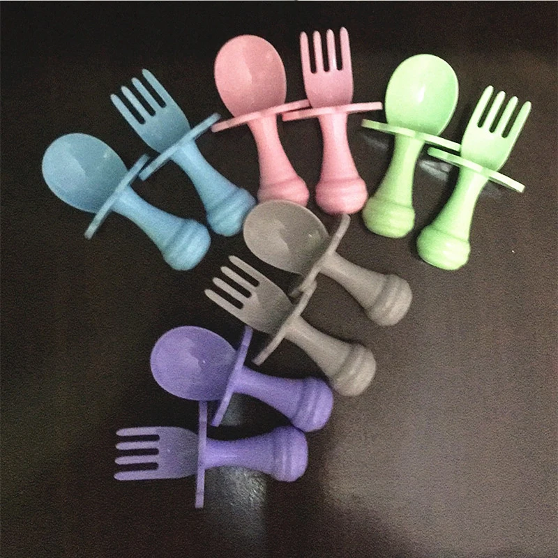 Детский тренировочный набор ложек и вилок для новорожденных Feeidng ложка супа