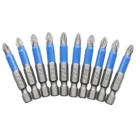 Магнитный шуруповерт PZ2 6,35 (14 дюйма), 10 шт.компл., из стали S2, с шестигранным хвостовиком, набор ручных инструментов AA