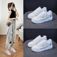 ins thick white shoe girl fall 2021 new breathable bottom running sneakers increased female street snap nk127 shoes
